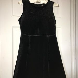 Girls black velvet party dress, 10-12